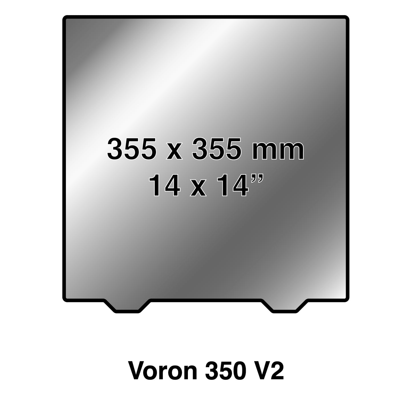 355 x 355 Kit with Pre-Installed PEX Build Surface - VORON Design 350 V2 & Sovol SV08
