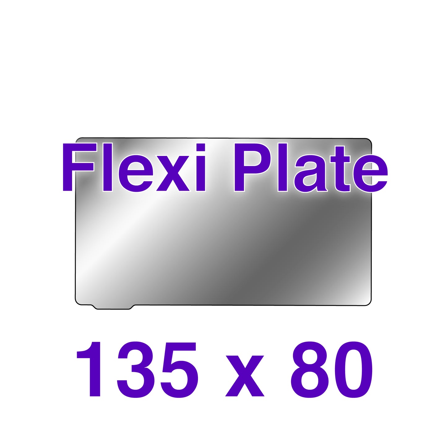 Flexi Plate - 135 x 80 w/ Shorter Tab