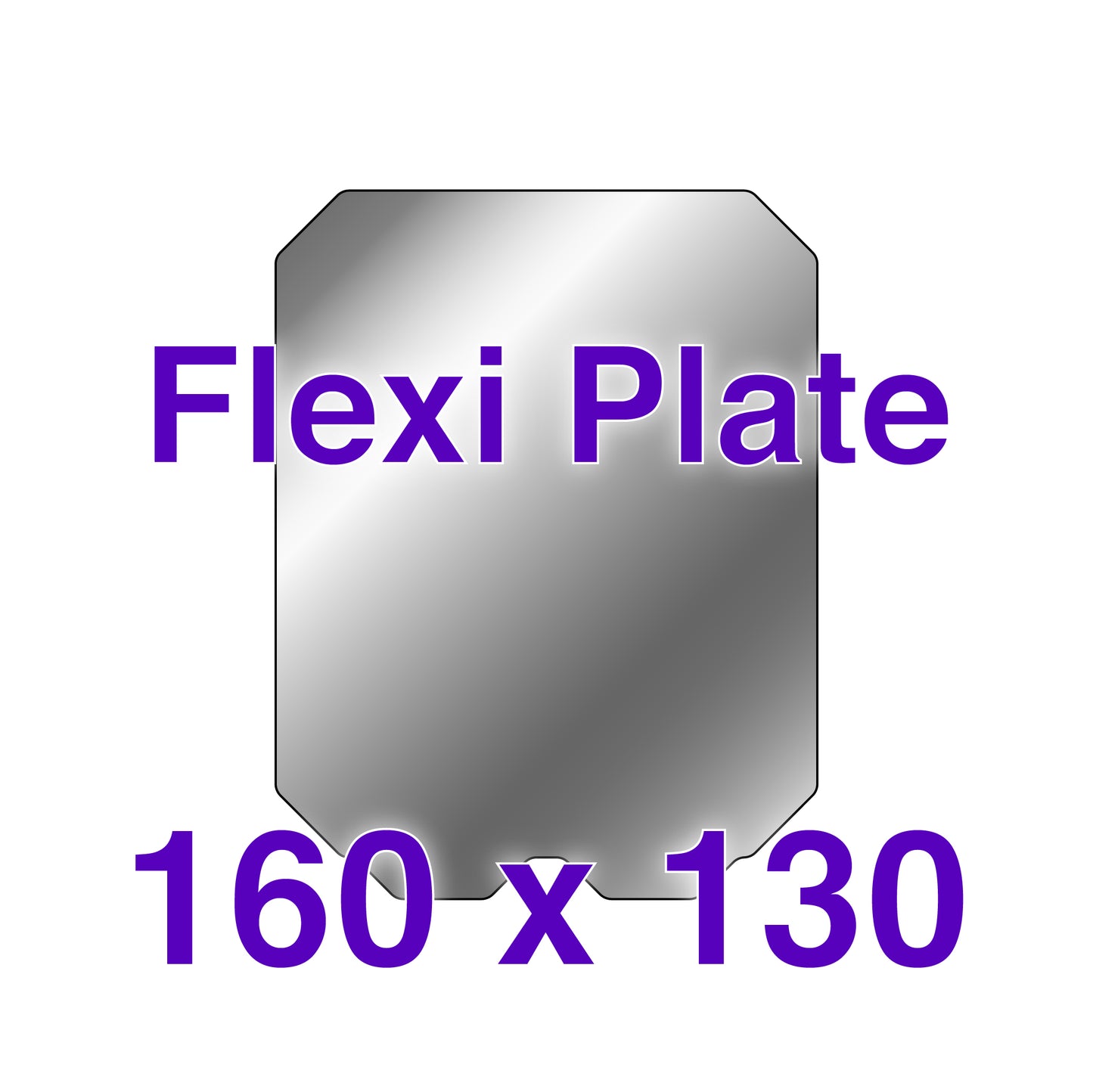 Flexi Plate with No Build Surface - 160 x 130