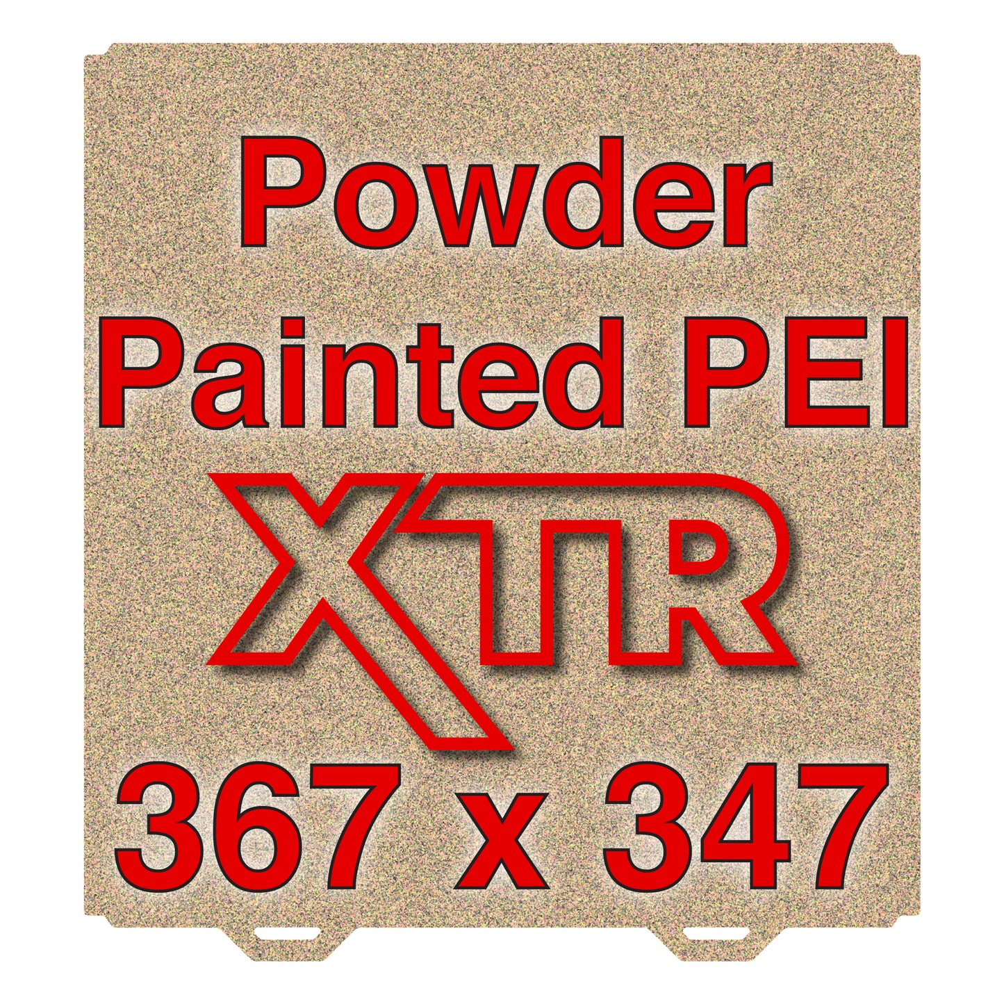 XTR Flexi Plate with Textured ULTEM PEI - Raise3D Pro 3 - 367 x 347