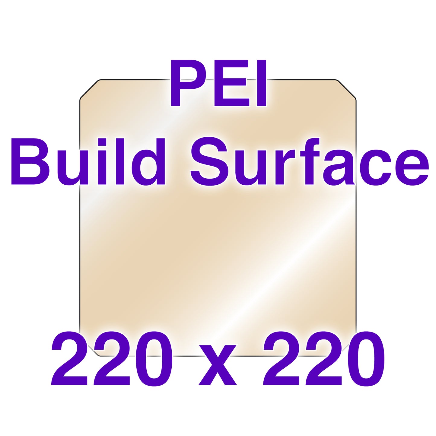PEI Build Surface - 220 x 220