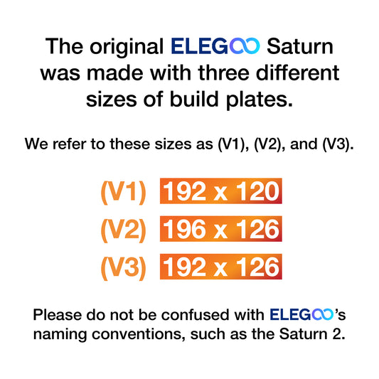 Elegoo Saturn Build Plate Sizes