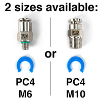 Metal Pneumatic Coupler PC4-M10 with Collar
