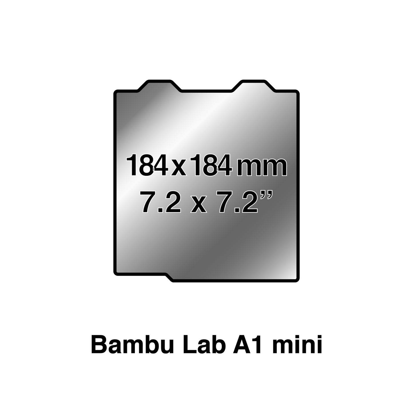 Flexi Plate with Pre-Installed PEX Build Surface - 184 x 184 - Bambu Lab A1 mini