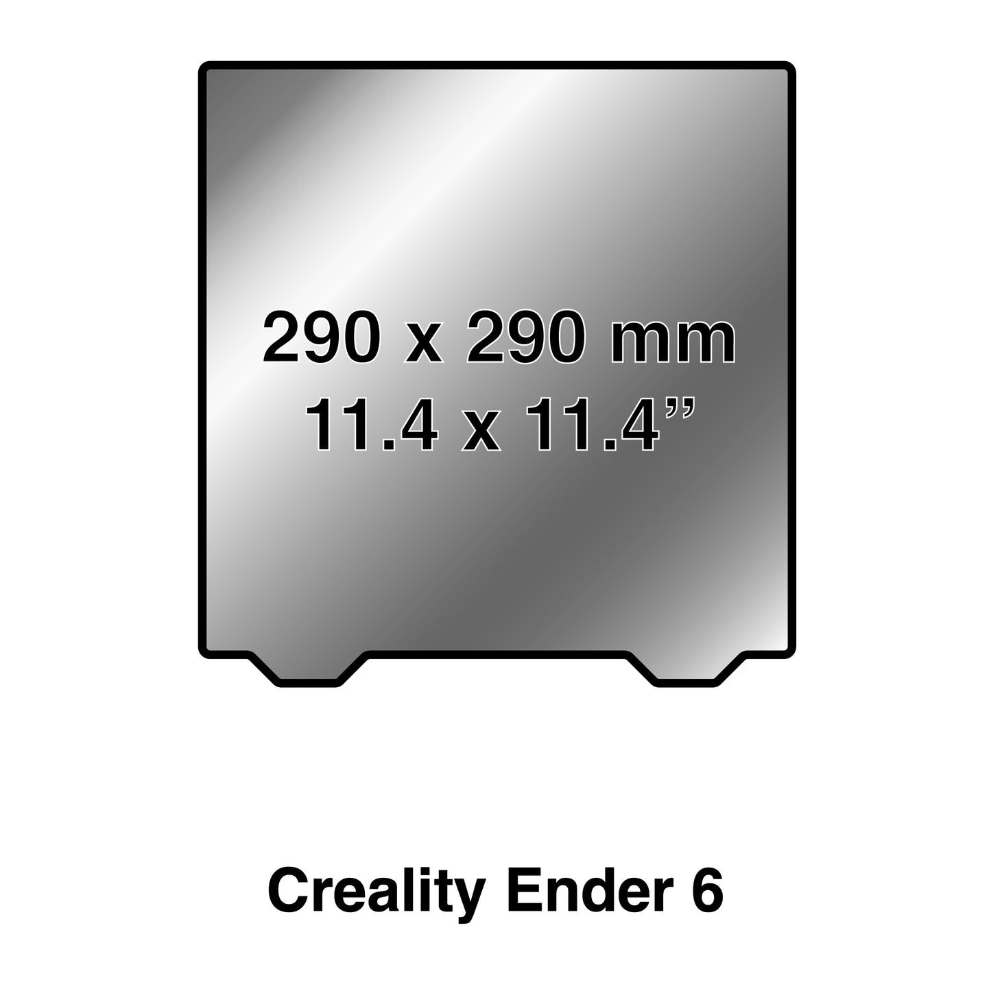 290 x 290 Kit with Pre-Installed PEX Build Surface - Creality Ender 6