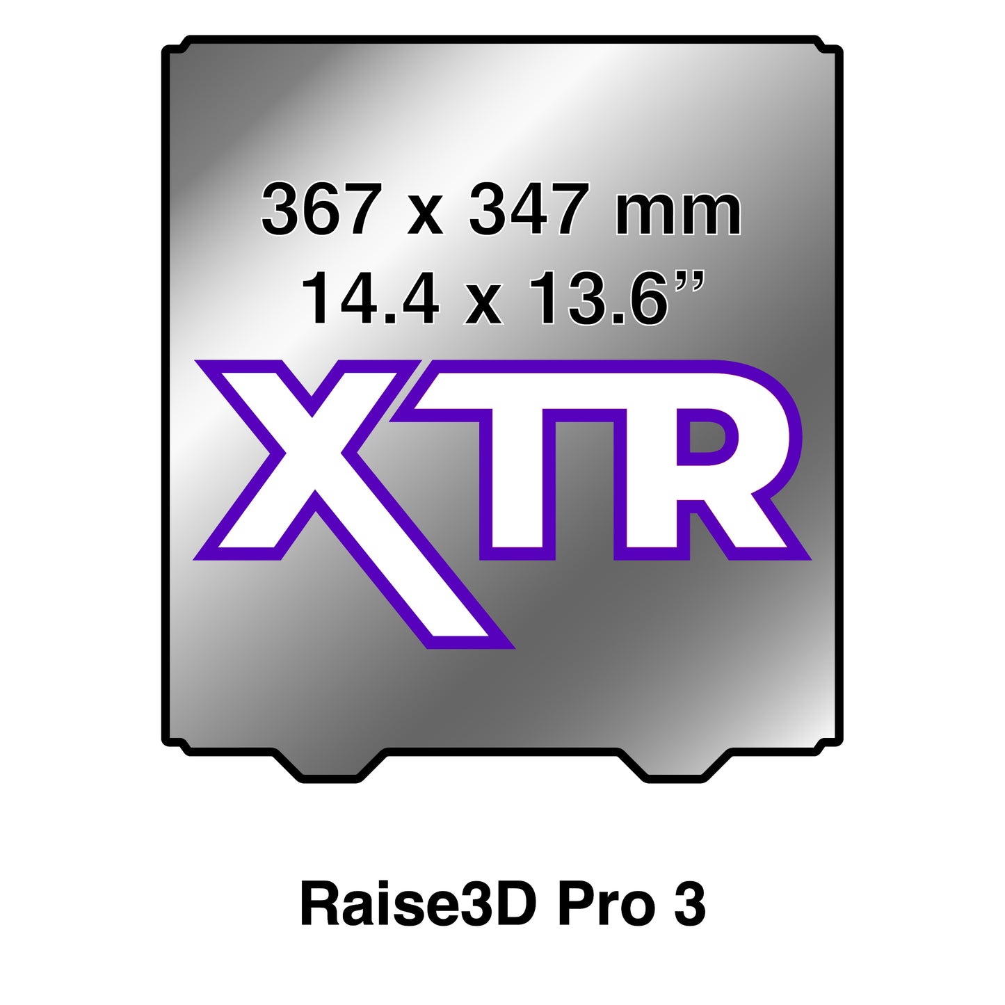 367 x 347 - XTR - Kit with Pre-Installed PEX Build Surface - Raise3D Pro 3