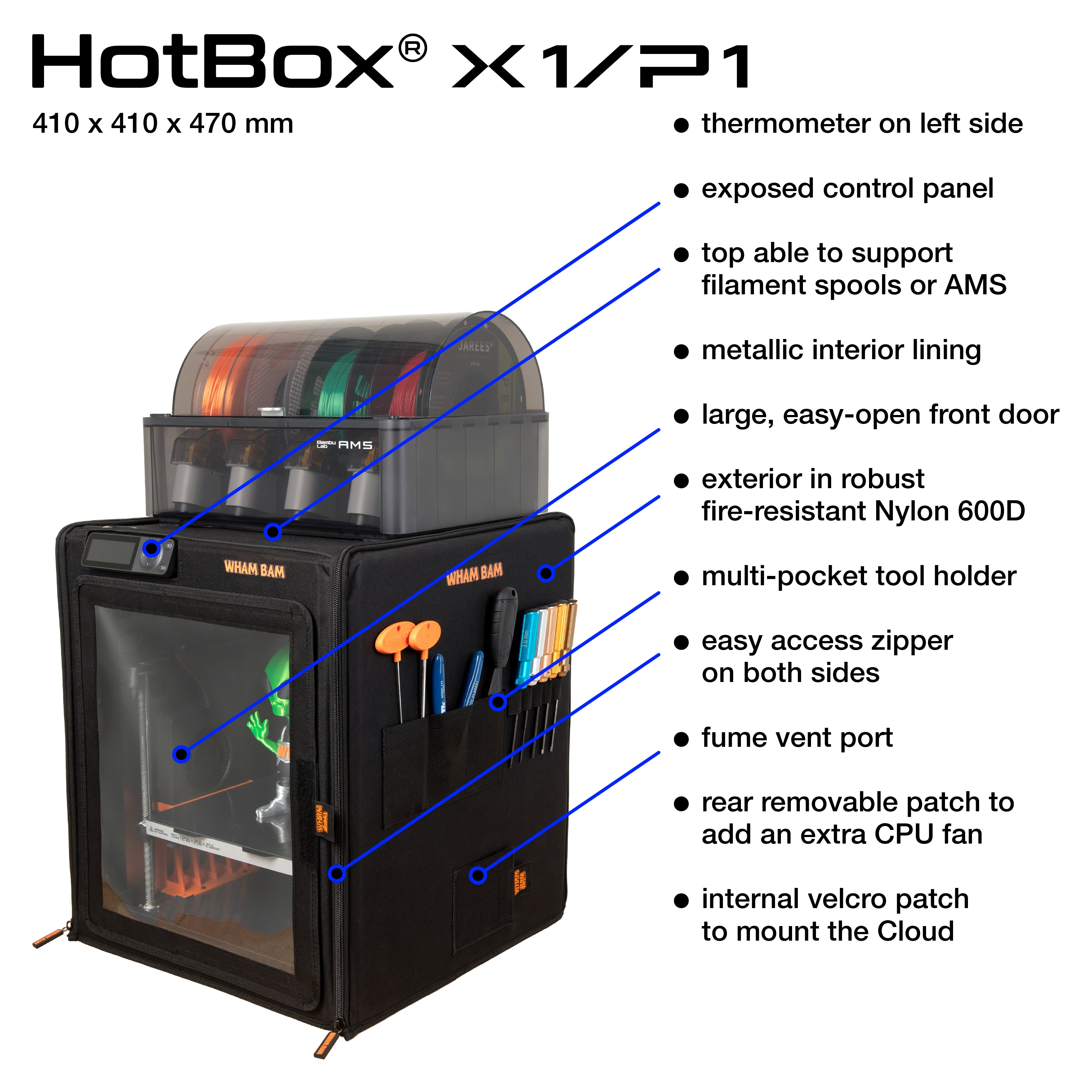X1/P1 Series HotBox - 3D Printer Enclosure – Wham Bam Systems