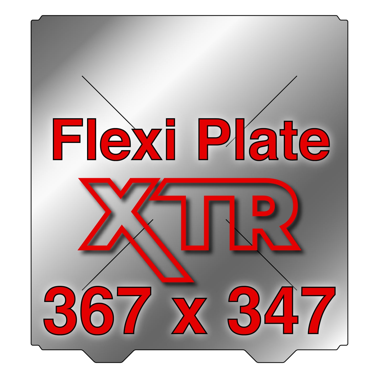 XTR Flexi Plate with No Build Surface - 367 x 347