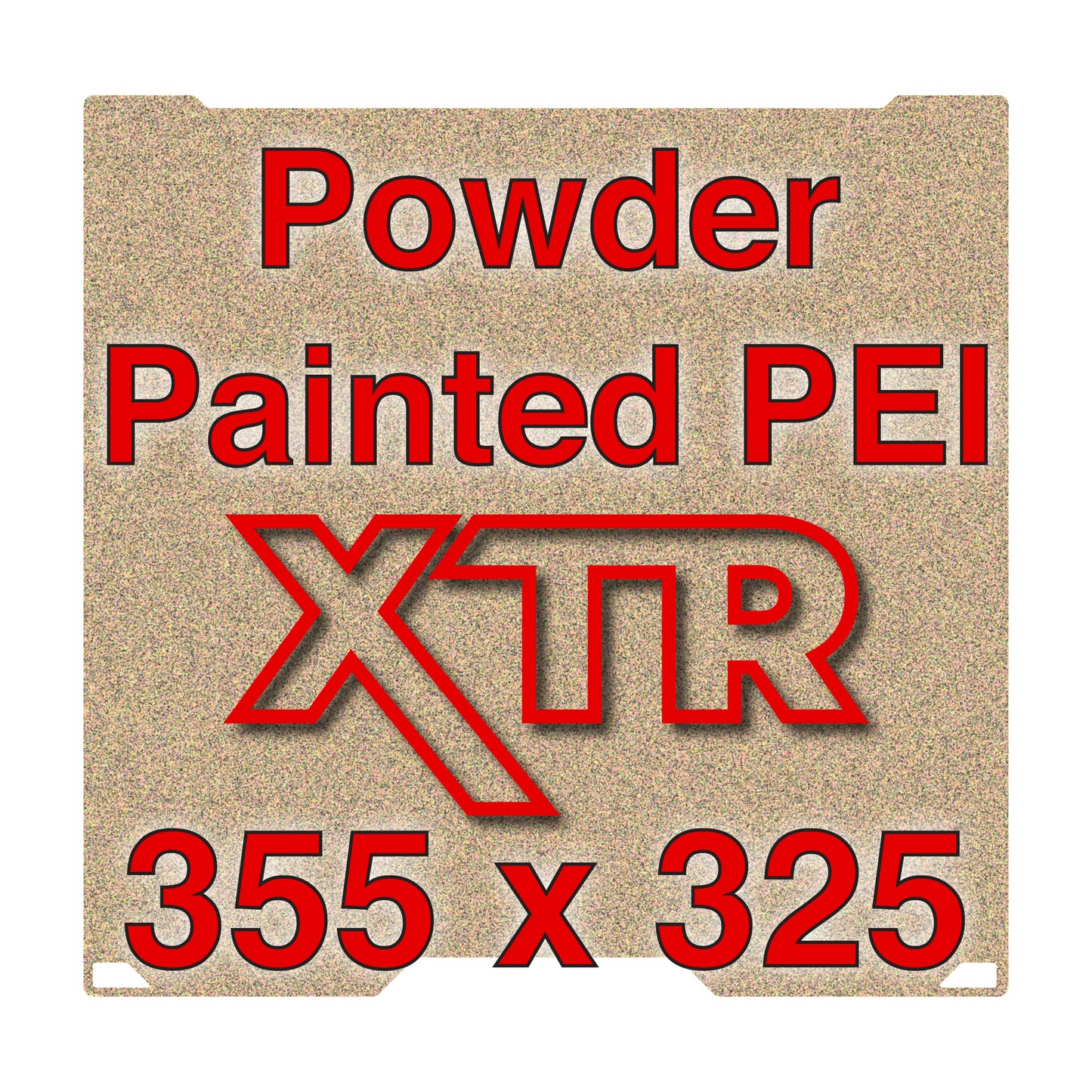 XTR Flexi Plate with Textured ULTEM PEI - Bambu Lab H2D & H2S - 355 x 325
