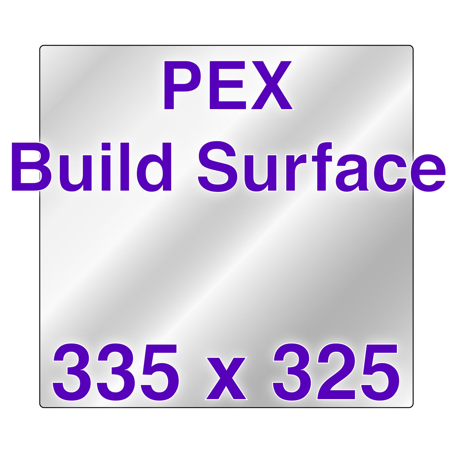 PEX Build Surface - Bambu Lab - 335 x 325