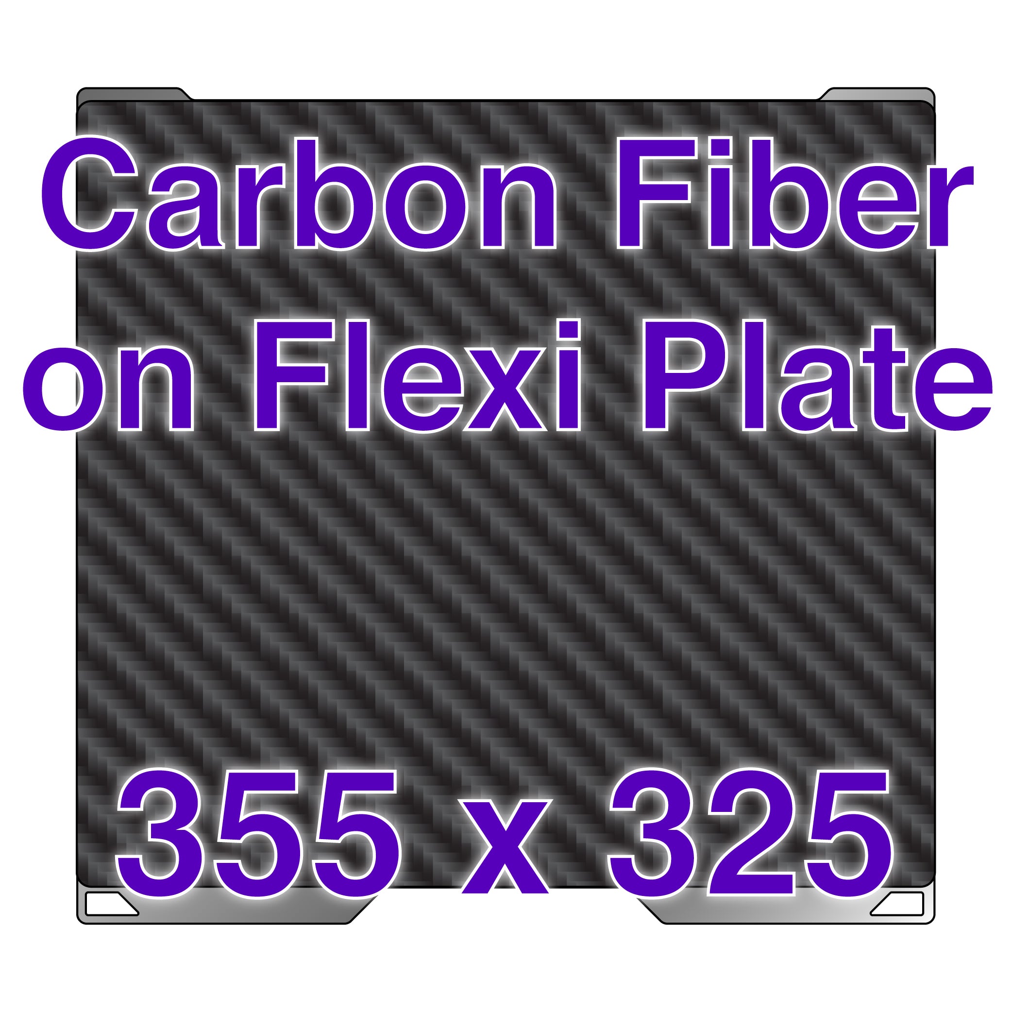 Flexi Plate with Carbon Fiber - Bambu Lab H2D & H2S - 355 x 325