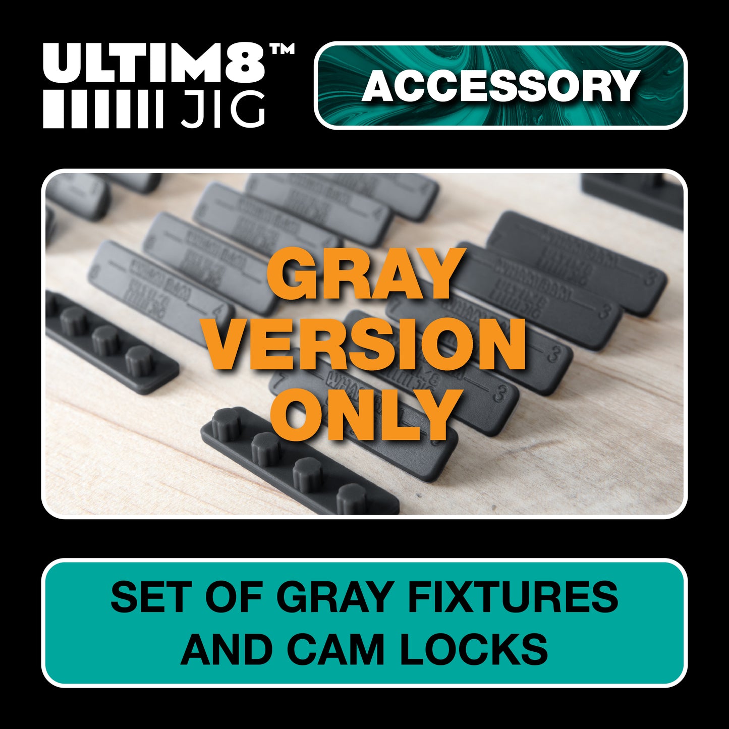Extra Set of  GRAY FIXTURES AND CAM LOCKS