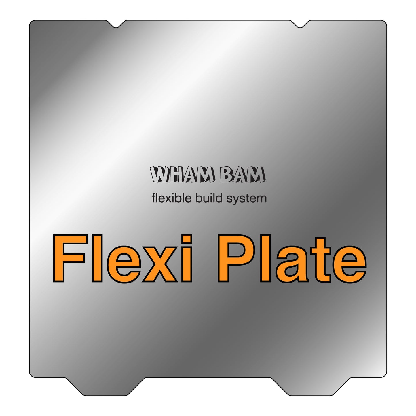 Flexi Plate Only (No Build Surface) - 235 x 235 (Alignment Notches) - Creality CR-10 SE, K1/K1C, Ender 3 V3 SE/KE, Ender 5S1