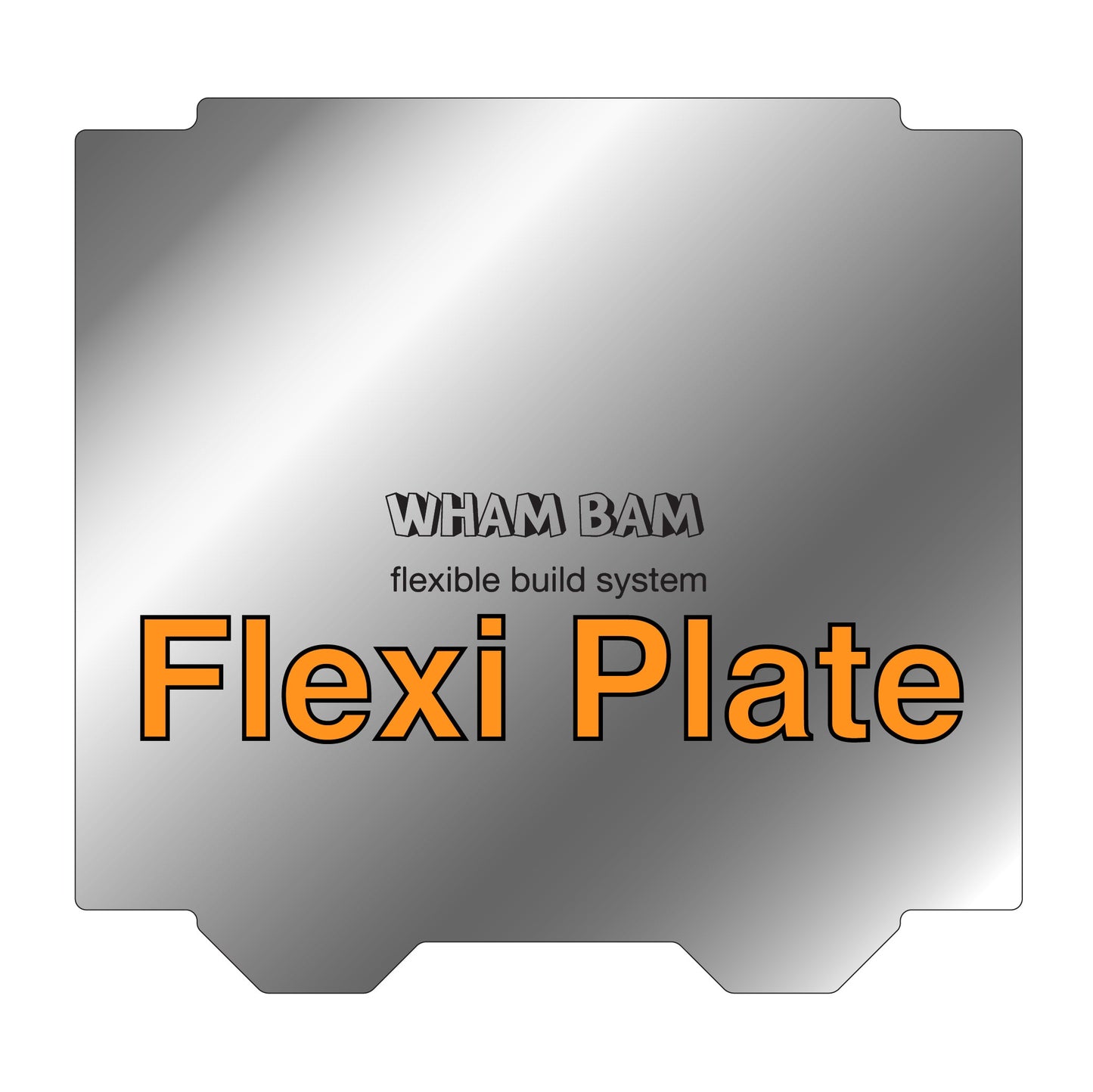 Flexi Plate Only (No Build Surface) - 258 x 230 (Cut Out Corners) - Ultimaker S3 and Eryone ER 20