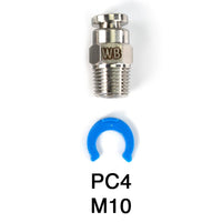 Metal Pneumatic Coupler PC4-M10 with Collar