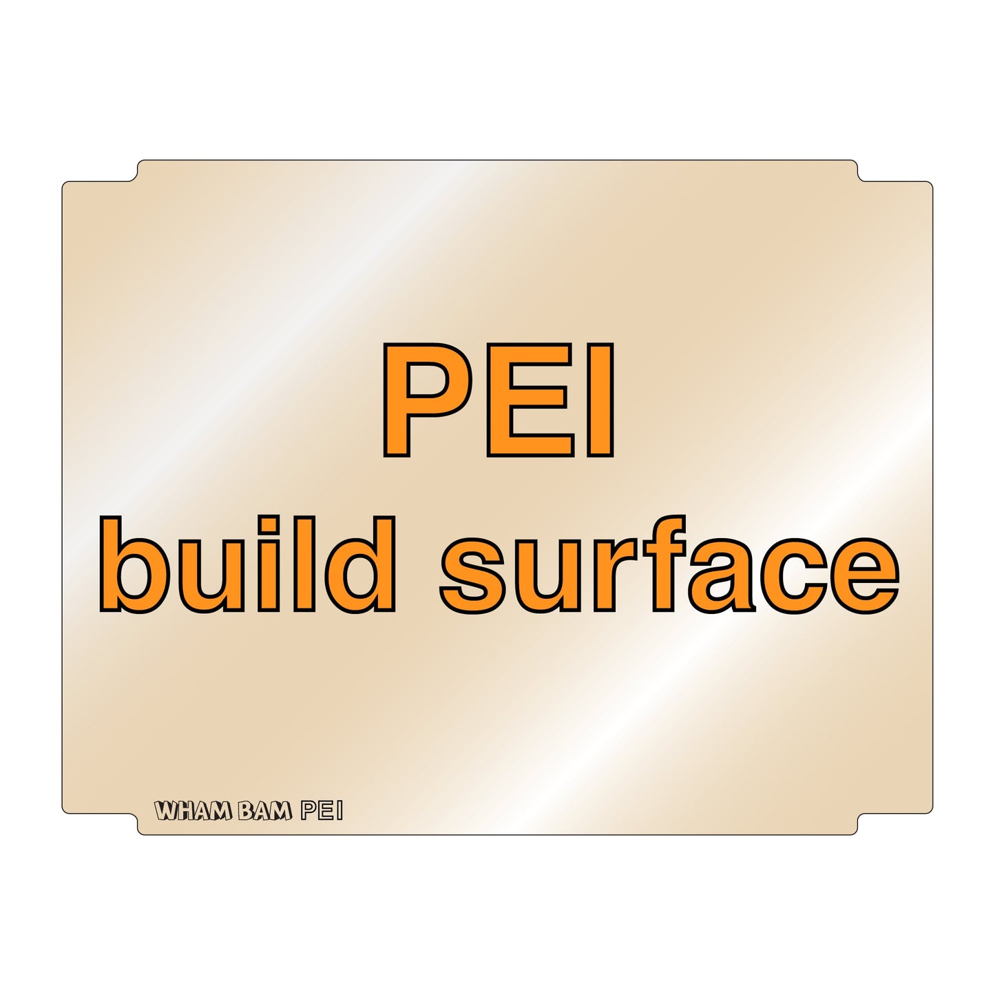 PEI Build Surface - 355 x 275 (Cut Out Corners) - Ultimaker S5