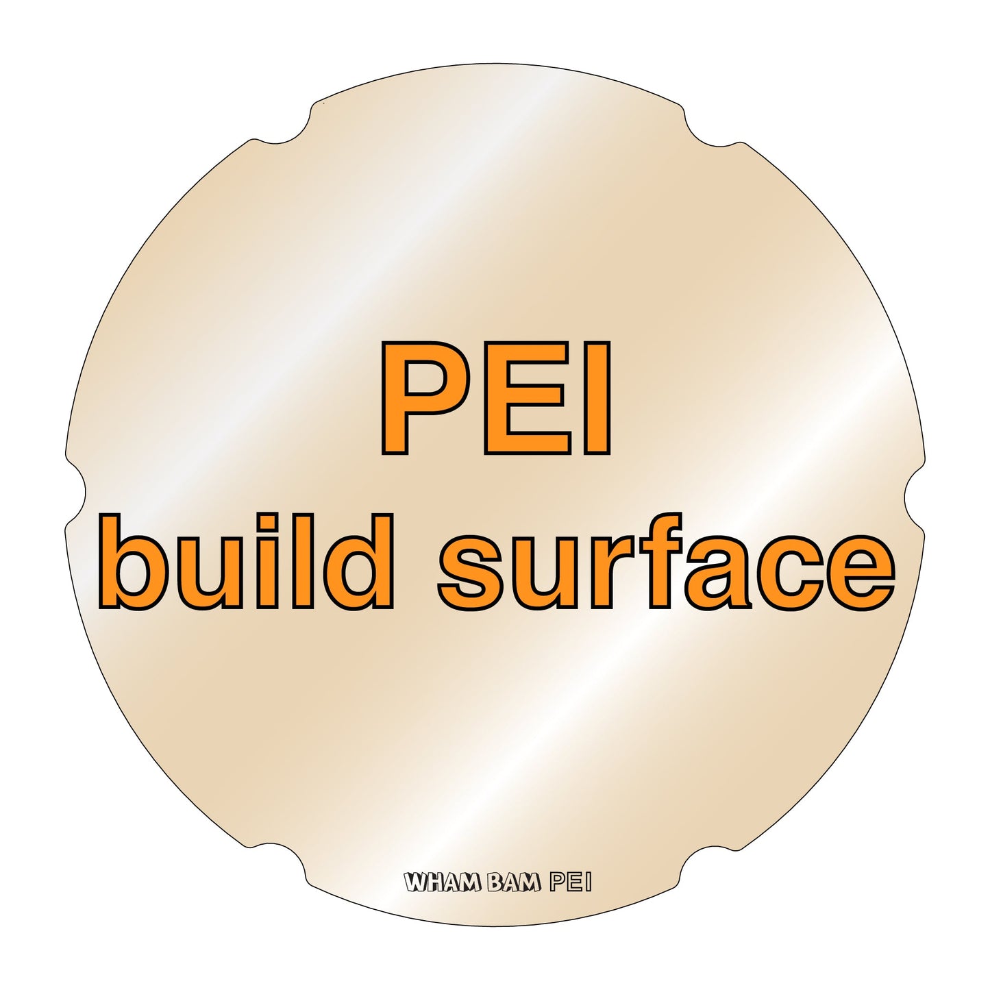PEI Build Surface - 220Ø - FLSun Delta Mini & Q5 Delta, SEEMECNC Orion & H2