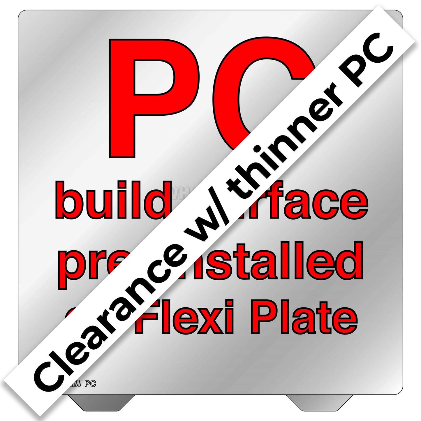 Flexi Plate with Pre-Installed PC Build Surface (Clear) -  355 x 275 - Ultimaker S5