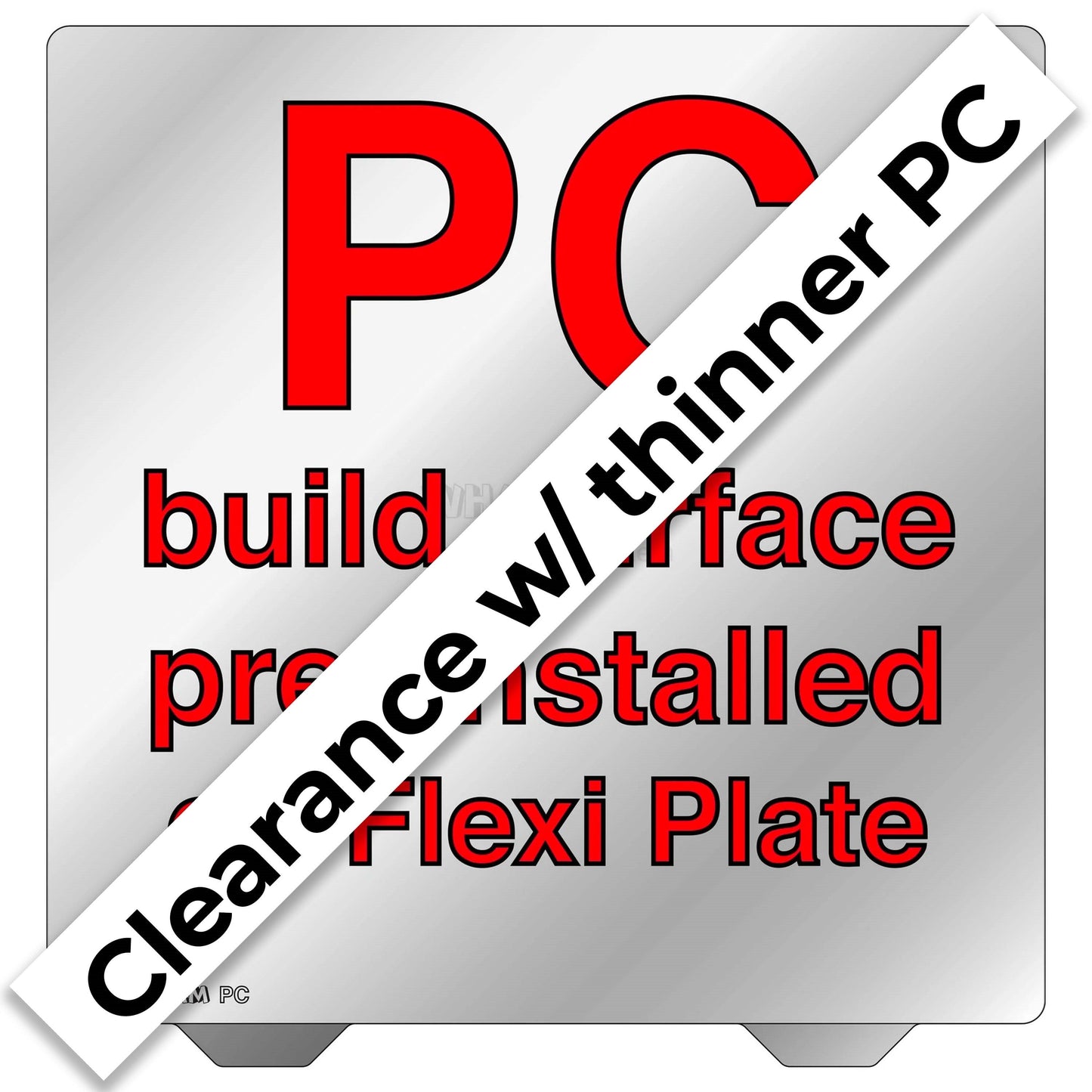 Flexi Plate with Pre-Installed PC Build Surface (Clear) -  355 x 275 - UltiMaker S5