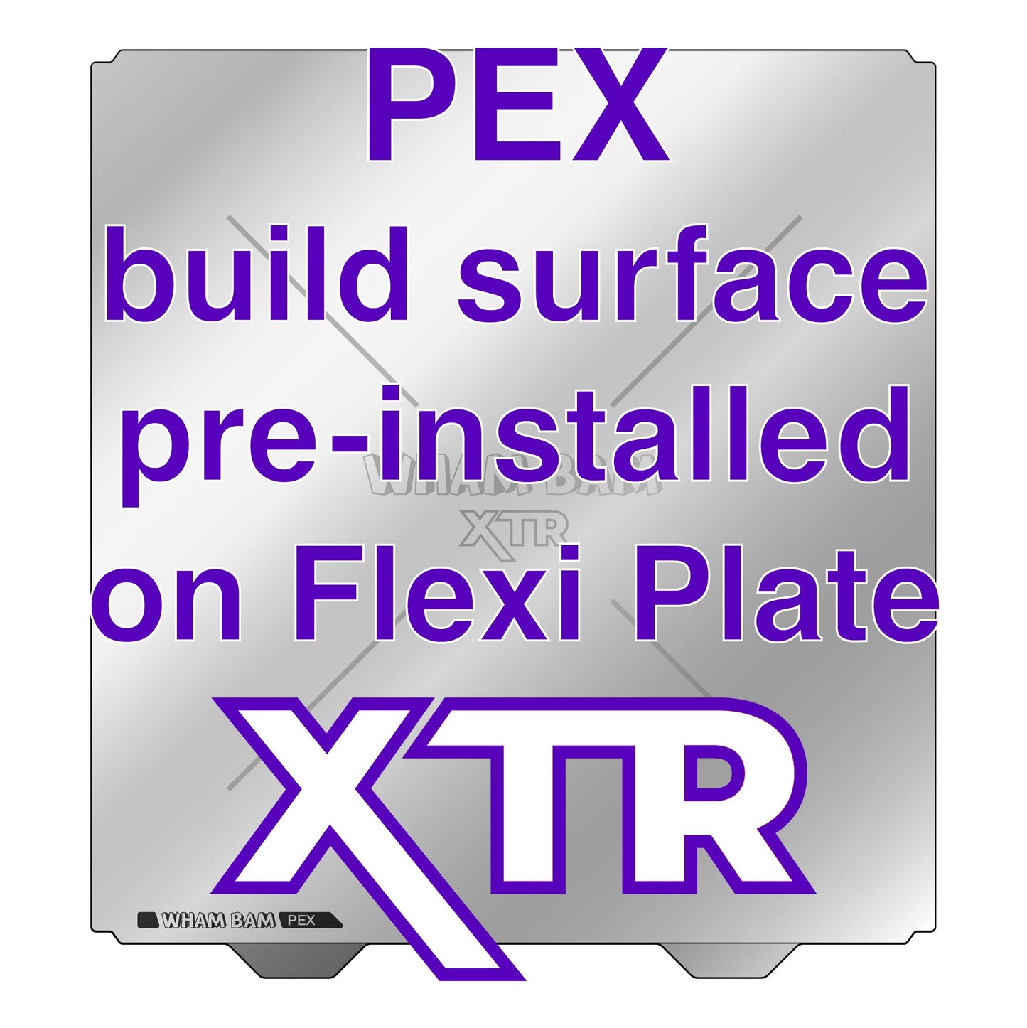 Flexi Plate with Pre-Installed PEX Build Surface XTR - 367 x 347 - Raise3D Pro 3