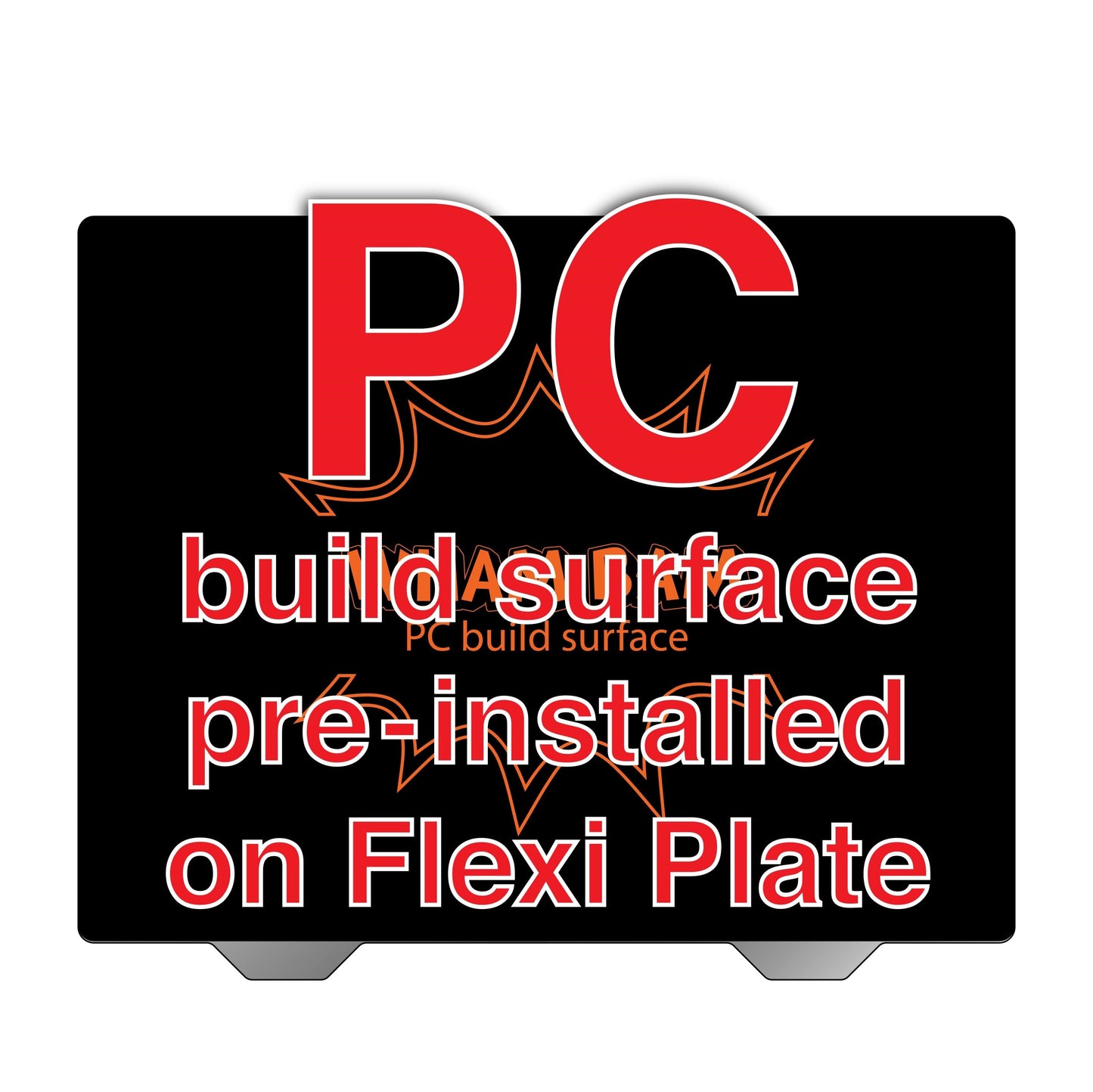 Flexi Plate with Pre-Installed PC Build Surface (Classic Black) - 340 x 325  - Railcore II 300ZL