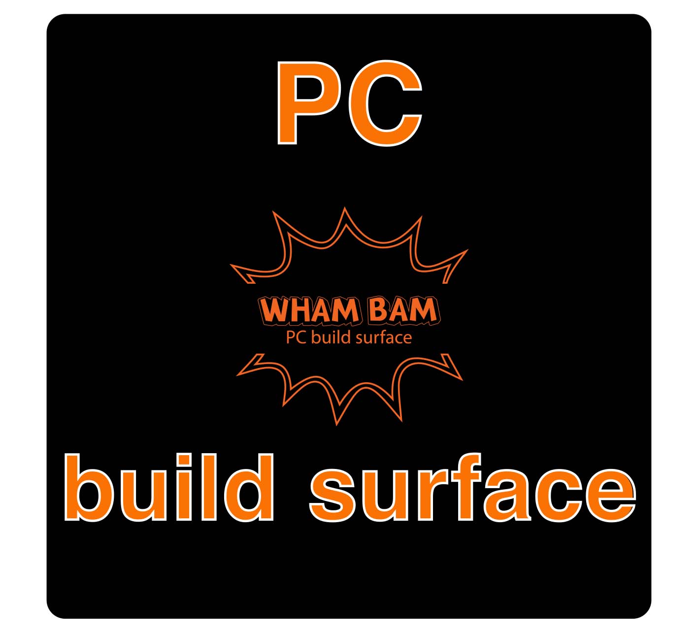 PC Build Surface (Classic Black) - 510 x 510  - Creality CR-10 S5